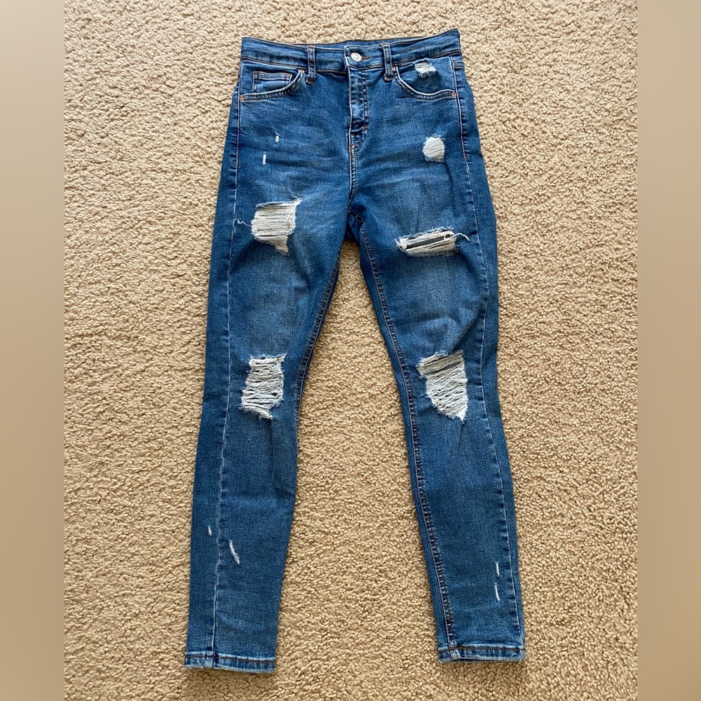 Topshop skinny moto jeans